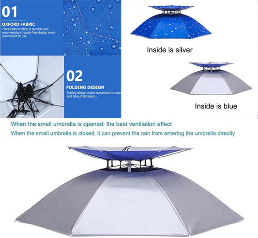 Dual-purpose headband umbrella