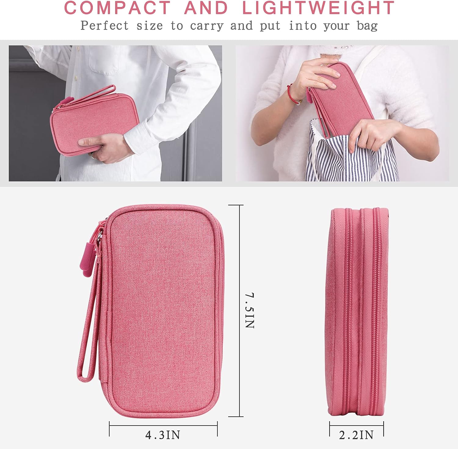 🎒 Stay Organized on the Go - ✨Waterproof Data Cable Storage Bag