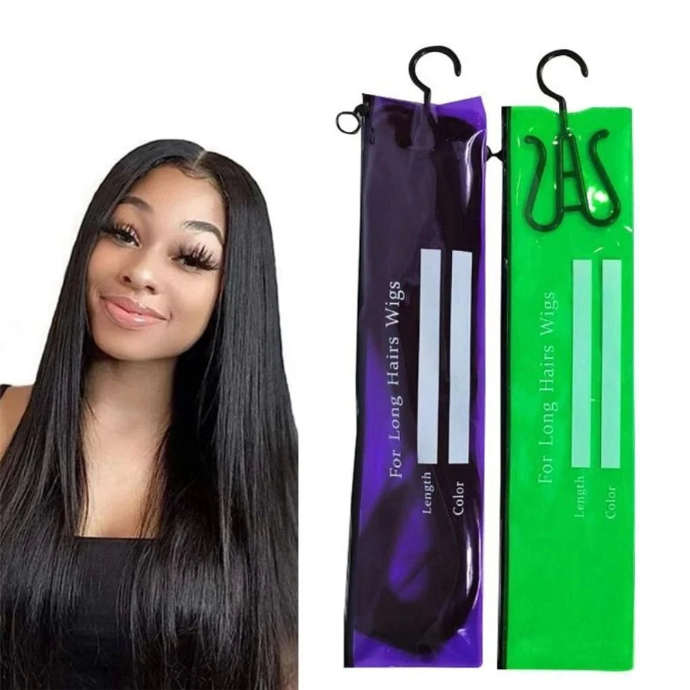 ✨ 4PCS Wig Storage Set – Dustproof Bags & Hangers for Tangle-Free Wigs 💇‍♀️