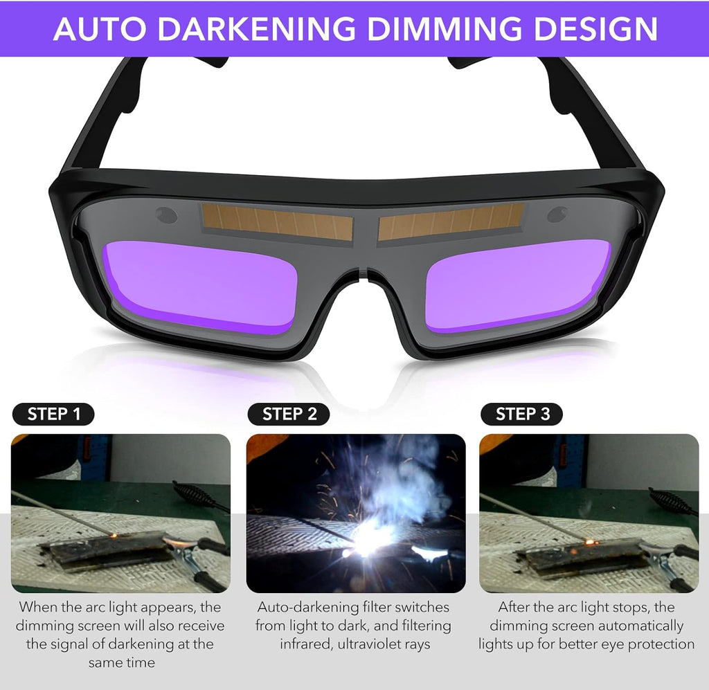 🛠️ Hot Deal ! – Solar Auto-Darkening Welding Goggles – Eye Protection with Smart Light Control
