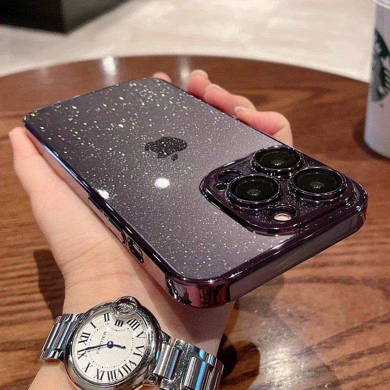 【Hot Sale 💖】Shine Like a Star! 🌟 Ultimate Transparent Glitter Case for iPhone – Glamour & Protection in One