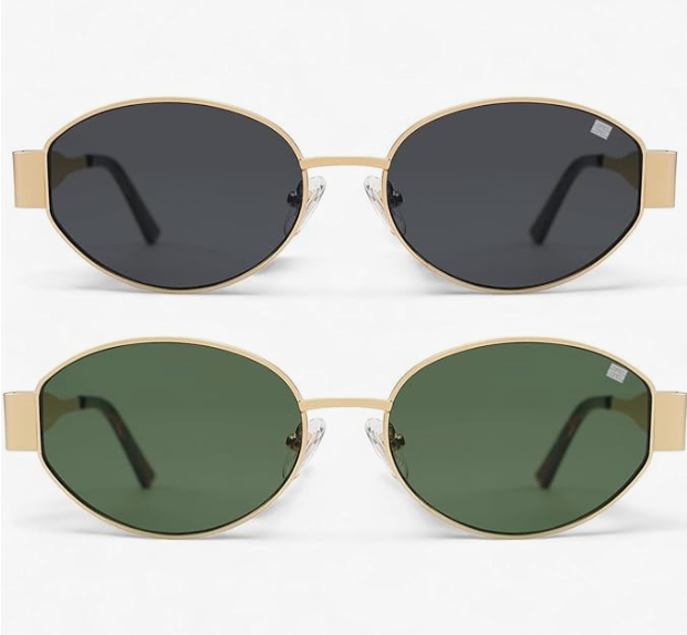 🔥HOT SALE | Trendy Oval Sunglasses – Metal Frame, Vintage Style, UV Protection 😎 Fashion Shades for Men & Women!