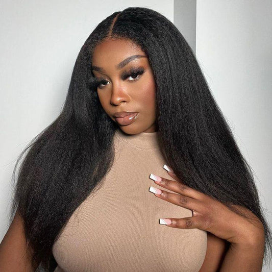 ✨ Real Hair Look 👀 | 24" Kinky Straight | Glueless & Gorgeous 💇‍♀️
