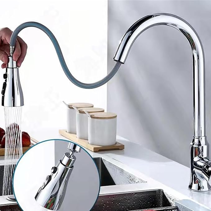 Universal faucet head, rotating kitchen faucet head