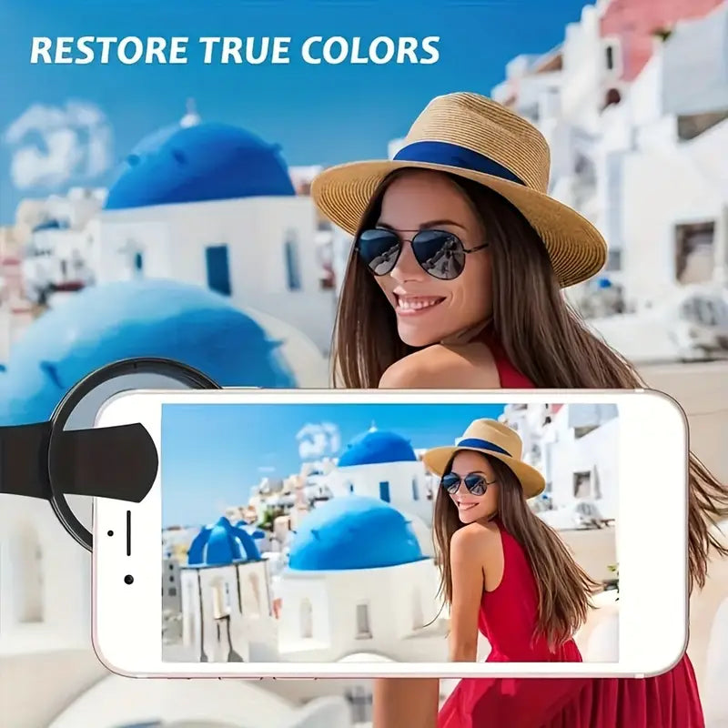 Phone Lens CPL Polarizer Filter - Clip-on Phone CPL Polarizer Filter Lens | Multi-Coated Glass Clip-on Circular Polarizer Lens Filter | CPL Filter | Circular Lens Filter Clip-On 52mm Polarizing Filter