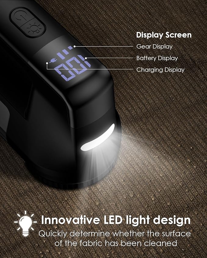 【New In】Cosicosy Electric Lint Remover Shaver with 4 Blades & Digital Display & LED Light